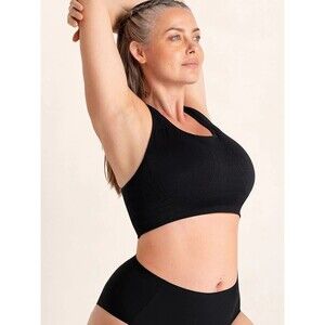 Truekind Seamless Racerback Sports Bra Black Women's Sz 2X Athletic Yoga EUC